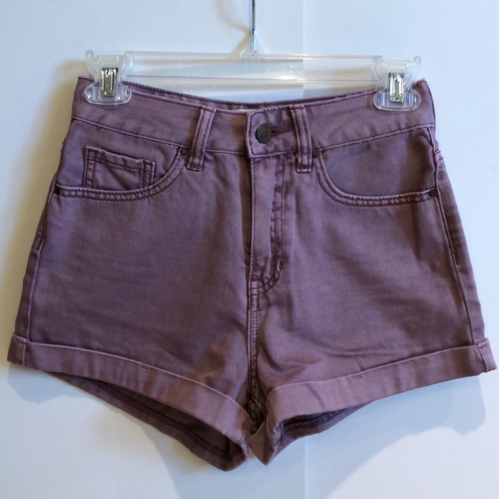 Lavender jean shorts